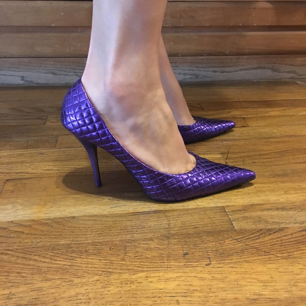 Metallic Purple Heels SZ 10